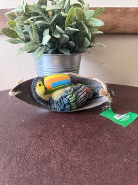 Hobby Lobby Tropical Toucan hanging Décor in Yellow, Orange, Blue, Green